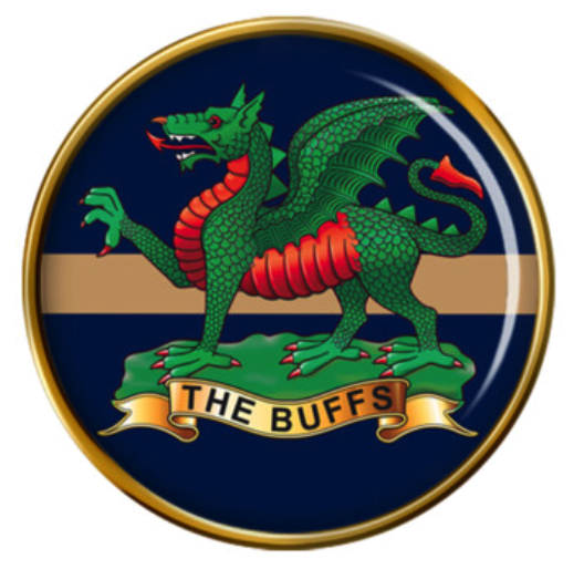 Insignia of The Buffs (Royal East Kent Regiment) — Alec MacKelden's regiment from November 1943