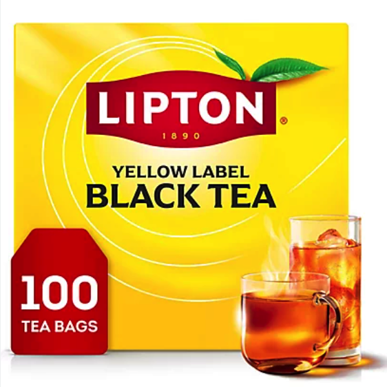 Lipton Yellow Label Black Tea — 100 tea bags box