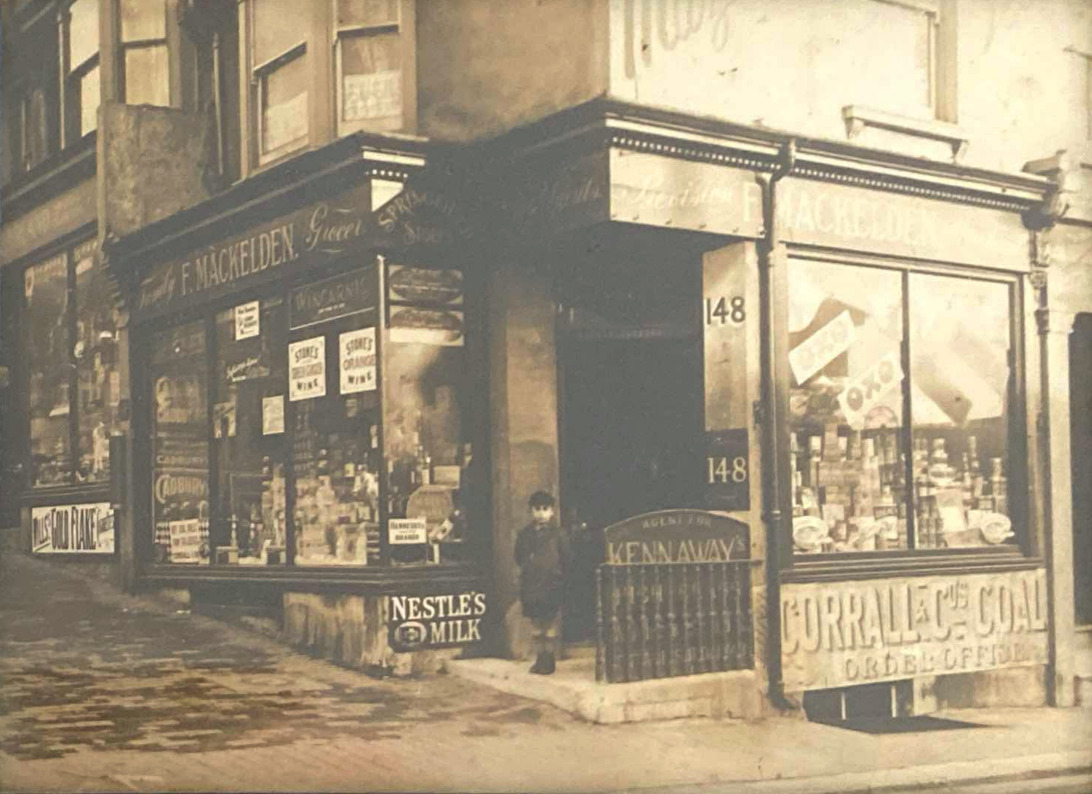The MacKelden grocery and liquor shop at 148 Springfield Road, Brighton, operated by Frank MacKelden